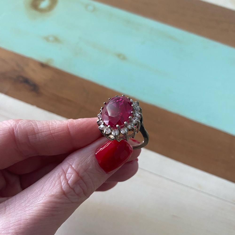 Created Ruby, 925 Sterling Silver Royal Engagemen… - image 6